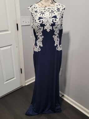 JJ's House Babette Jersey Maxi Evening Dress Sz.16 NWT